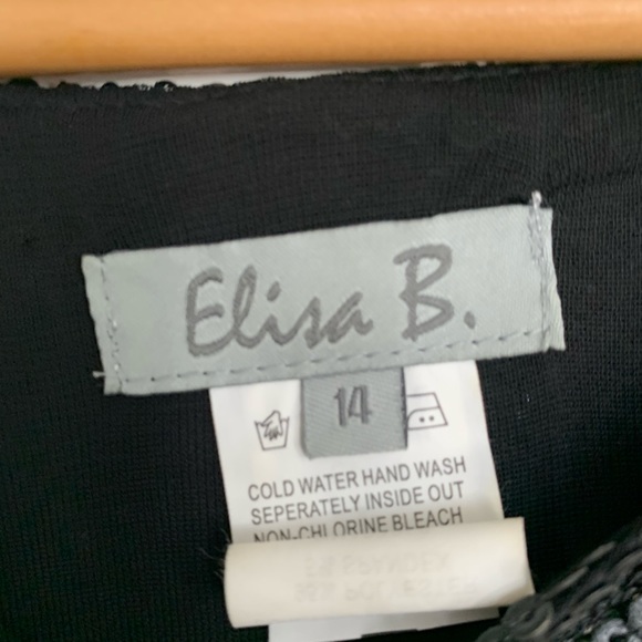 Girls Eliza B black sequin dress size medium. - Picture 4 of 6